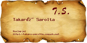 Takaró Sarolta névjegykártya