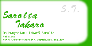 sarolta takaro business card